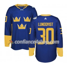 Adidas Maillot de Hockey Suède Henrik Lundqvist 30 Coupe du monde de hockey sur glace 2016 Violet Premier - Homme